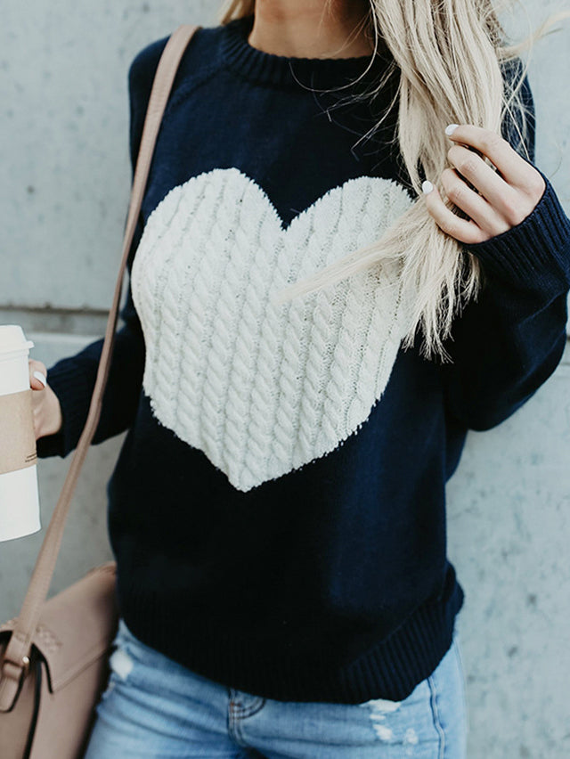 SWEATER WITH "HEART" BLONDIE black