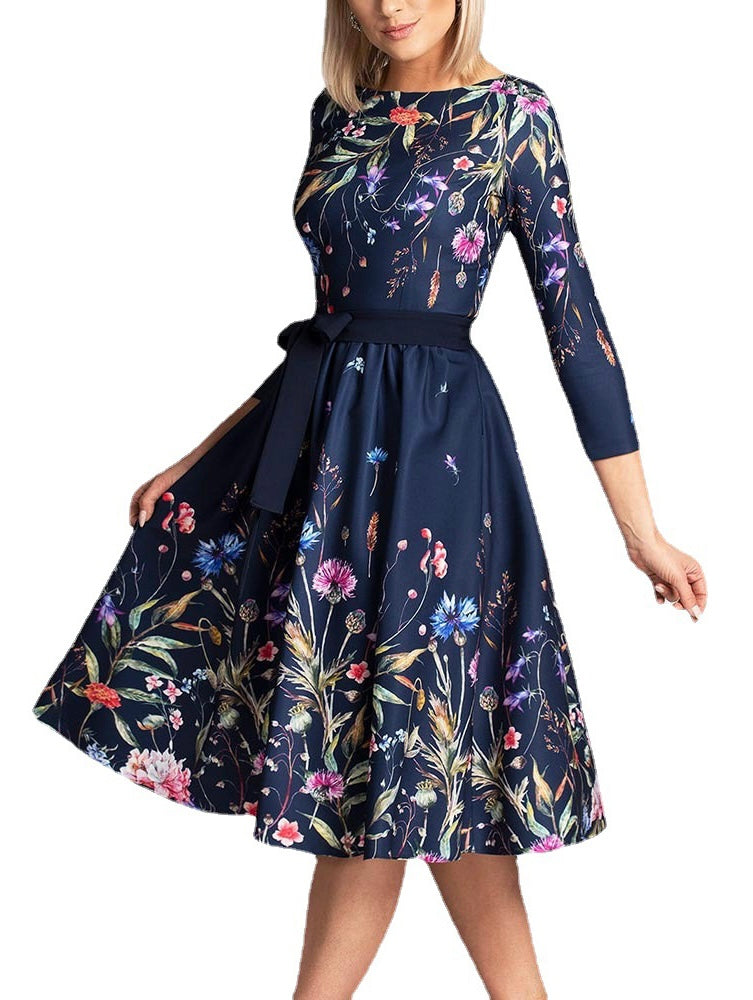 ELEGANCKA SUKIENKA NIBIA niebieska