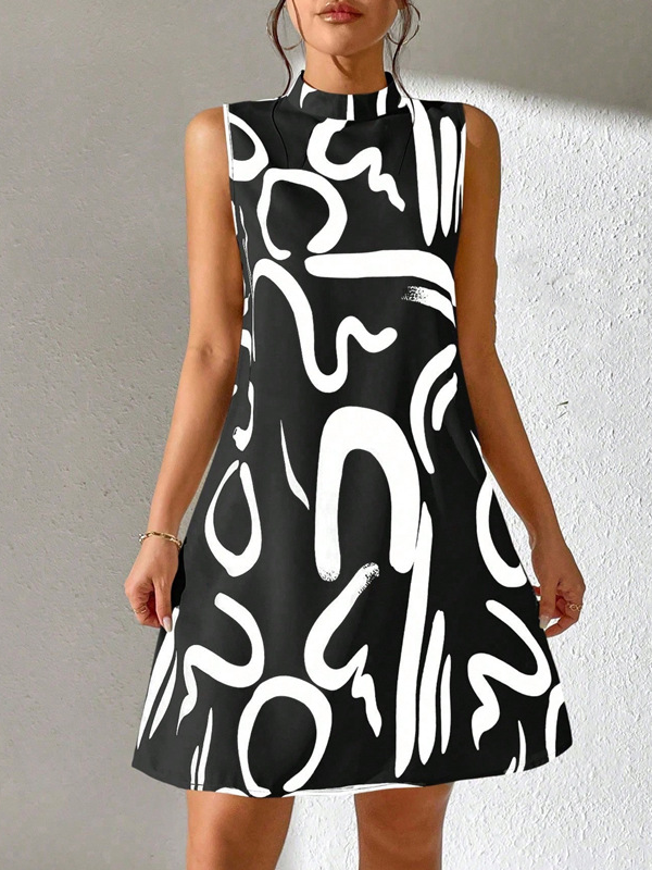 ELEGANT DRESS MAZZA black and white