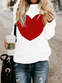 SWEATER WITH "HEART" BLONDIE white