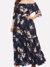 SUKIENKA MAXI PLUS SIZE VICTORIA kolor granatowy