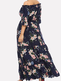 SUKIENKA MAXI PLUS SIZE VICTORIA kolor granatowy