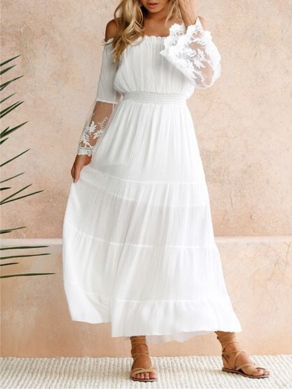 MAXI DRESS MANIE white