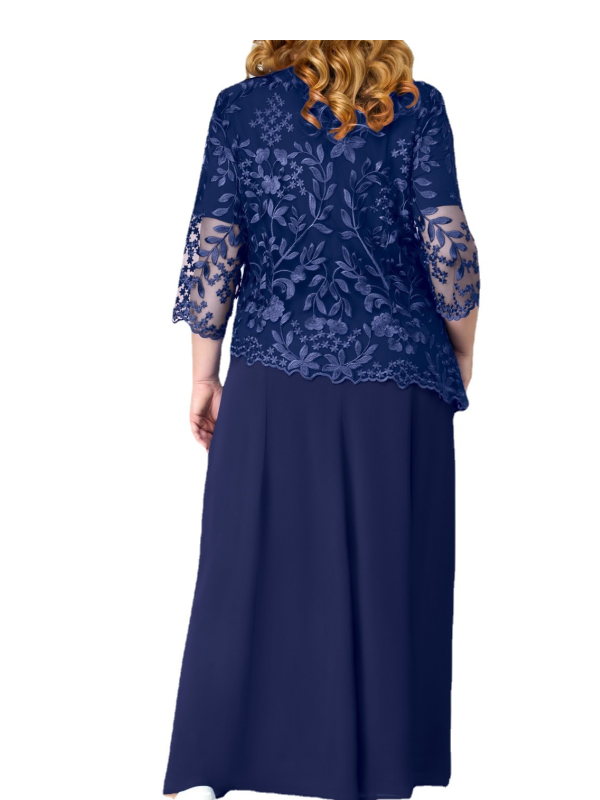 <tc>Plus size sukienka Koron ciemnoniebieska</tc>