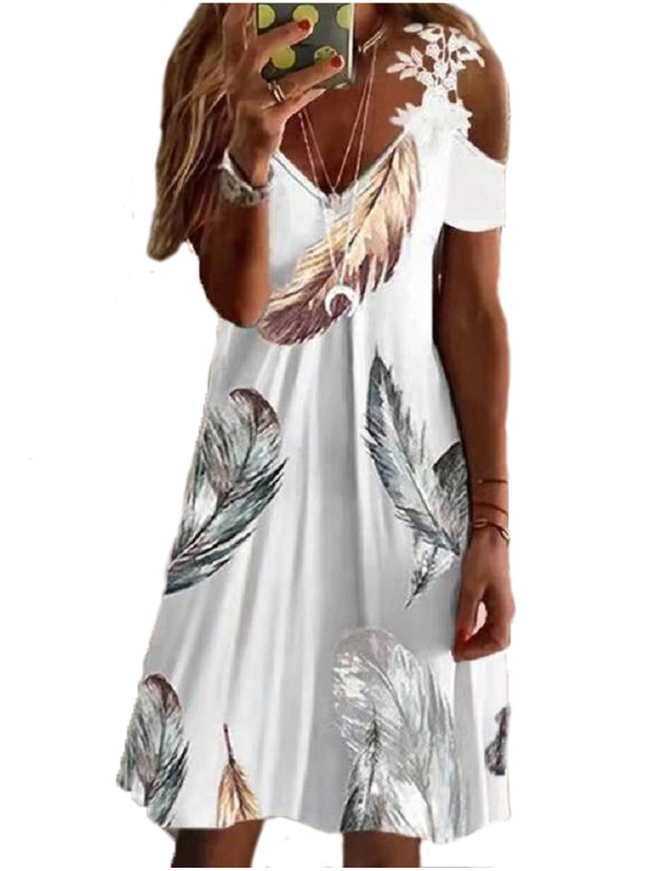 <tc>Elegancka sukienka Dillini biało-srebrna</tc>