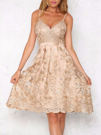 ELEGANT DRESS LACHONDA beige