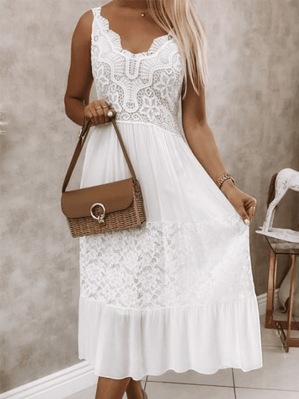ELEGANT DRESS KESARA white