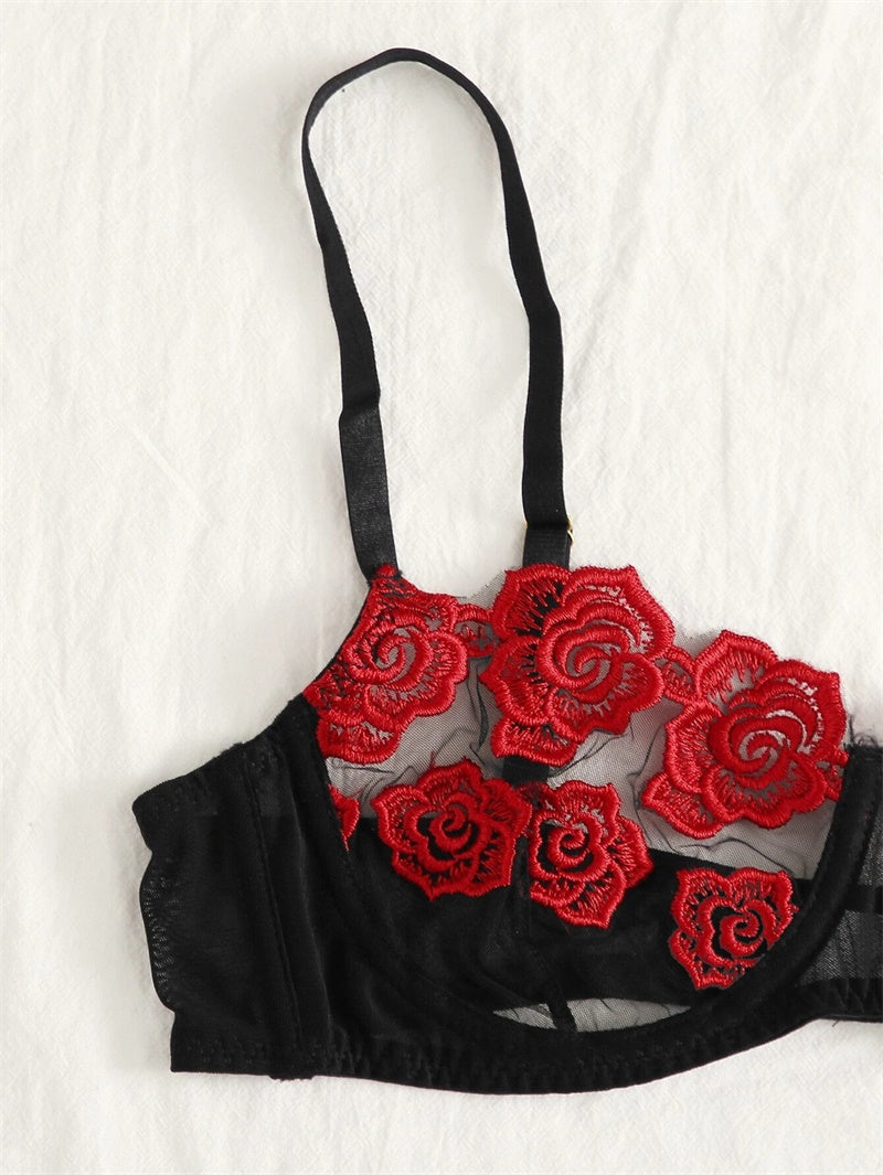 UNDERWEAR SET CLEMENCY black and red