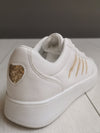 SNEAKERS BECCA white and gold