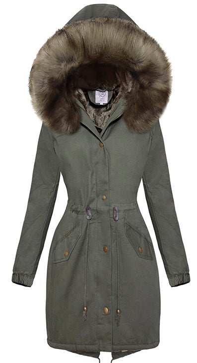 <tc>KURTKA PARKA MARJORY khaki z khaki futerkiem</tc>