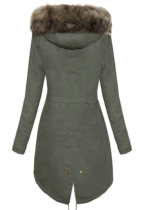 <tc>KURTKA PARKA MARJORY khaki z khaki futerkiem</tc>