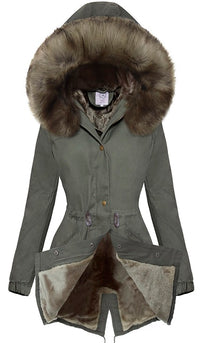 <tc>KURTKA PARKA MARJORY khaki z khaki futerkiem</tc>