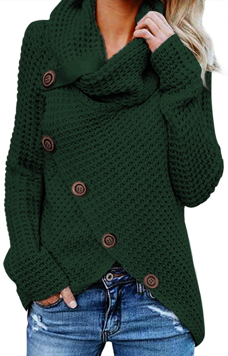 BUTTONED SWEATER LOVIE green