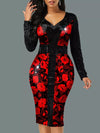 <tc>Elegancka sukienka Bronwen czarno-czerwona</tc>
