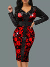 <tc>Elegancka sukienka Bronwen czarno-czerwona</tc>