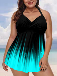 TANKINI EDITTA czarno-niebieska