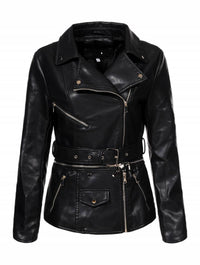 LEATHER JACKET ADALINDA black