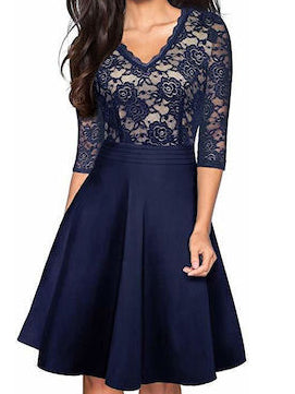 ELEGANCKA SUKIENKA JUSTAH niebieska