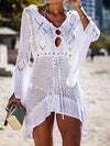 BEACH CROCHETED MINI DRESS ZITA white
